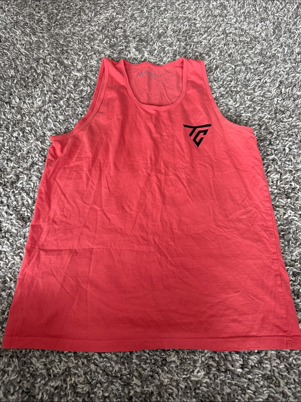 Men's Red Tank Top with Chest Logo